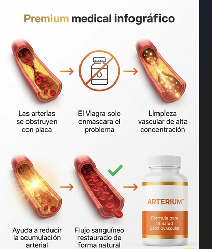 Arterium™ | Disuelve los depósitos arteriales y restaura las erecciones naturales en solo 14 días.